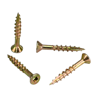 #8 x 1-1/4" Screws Yellow Zinc Plated Knotbuster