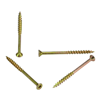 #8 x 2-1/2" Screws Yellow Zinc Plated Knotbuster 