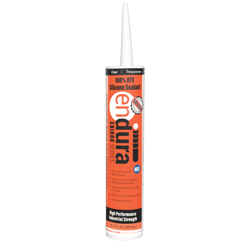 Endura Clear 100% RTV Silicone Sealant