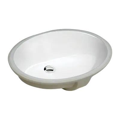 Polaris Undermount Lavatory Sink White Oval