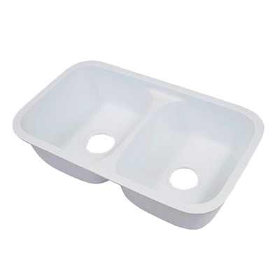 27 x 16 x 7 Solid Surface Double Bowl Kitchen Sink