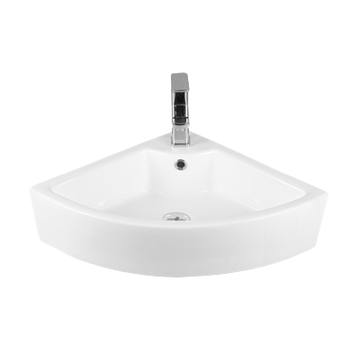 28 x 18 x 6 White Quarter Round Vessel Porcelain Sink