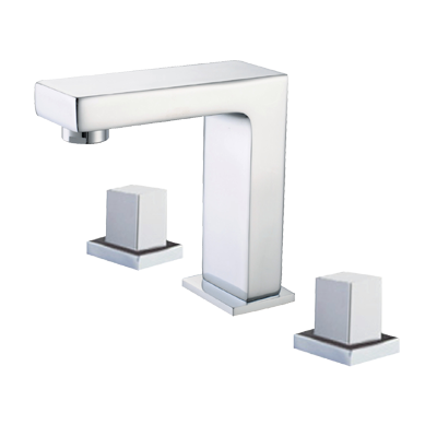 Westbrook Brushed Nickel Bath Faucet Wide Spread Square