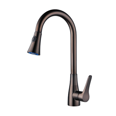 Morava Brown Bronze Kitchen Faucet with Pull-Out