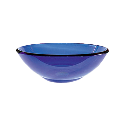 16" Blue Glass Round Vessel Bath Sink