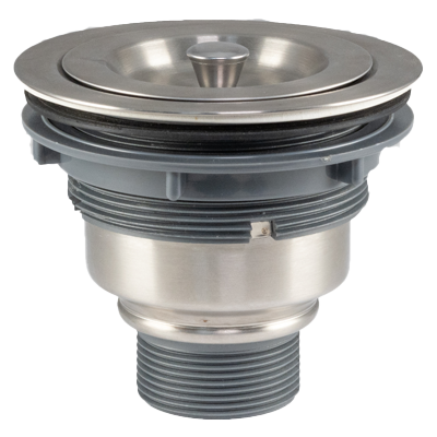 Long Threaded Stainless Steel Kitchen Sink Drain with Basket Strainer 