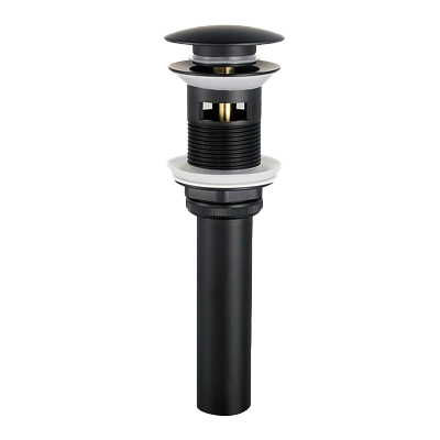 Pop-up Drain Plug Matte Black with Overflow