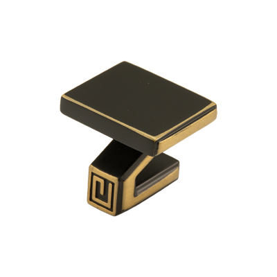35mm Black & Antique Bronze Knob