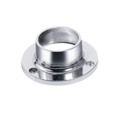 Wardrobe Rail End Support Round Flange