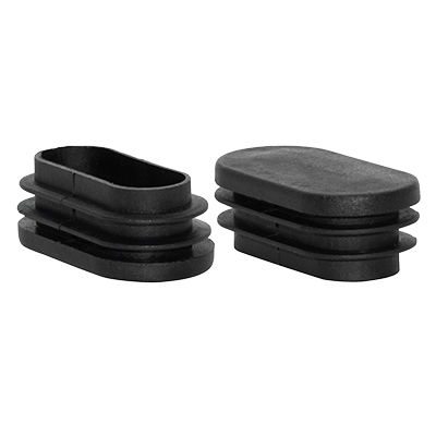 Plastic End Cap Black Oval