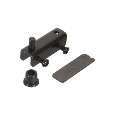 Glass Door Hinge with Bush Black 13.5 x 40 for 4-5mm Glass