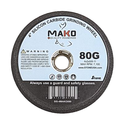 4" x 2" Stone Mako Silicon Carbide 80G