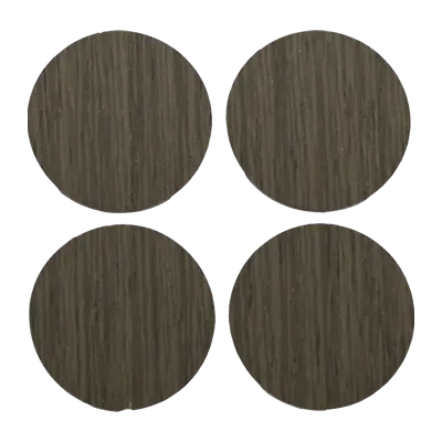Screw Hole Covers Dark Gray Woodgrain 