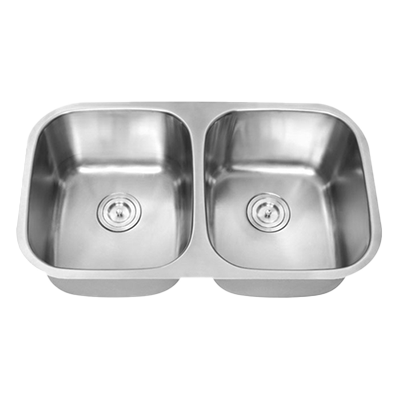 [1600-8120] Gemini 18G Equal Bowl Kitchen Sink H-202