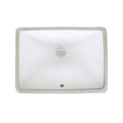 [TDS1611-WP] 18 x 13 x 8 White Undermount Rectangular Porcelain Sink