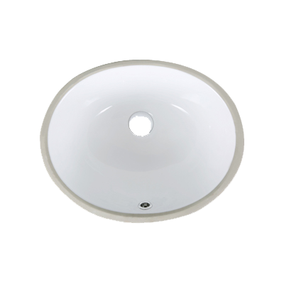 [TDS2040-WP] 16 x 13 x 7 White Undermount Oval Porcelain Sink