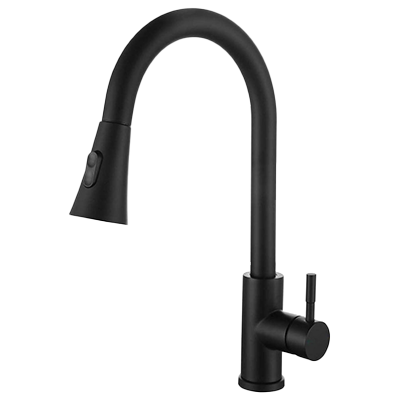 [TDF0011-BLK] Triton Black Kitchen Faucet with Pull-Out
