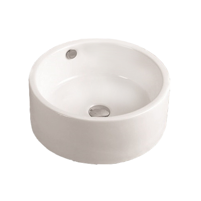 [TDS0213-P] 16.5 x 16.5 x 6.5 Round Vessel Sink Porcelain