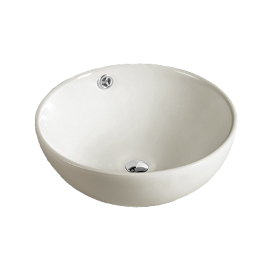 [TDS0504-P] 17 x 17 x 6.5 Round Vessel Sink Porcelain