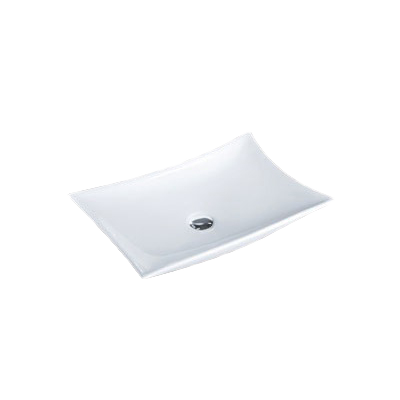 [TDS0418B-P] Curved Rectangle Vessel Sink Porcelain