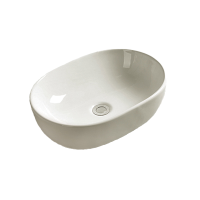 [TDS0322B-P] 13.5 x 19 Oblong Vessel Sink Porcelain 5.5" Deep