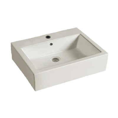 [TDS0807-P] 18 x 22.5 x 6 Rectangular Vessel Sink Porcelain