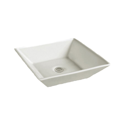 [TDS0827-P] 16 x 16 Square Vessel Sink Porcelain 4.75" Deep