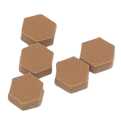 [PBDBBBROWN100] Door Bumper; Hex; Foam Pad 102