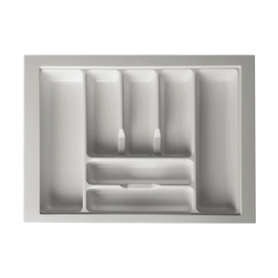 [TCT0306-700] Cutlery Tray Plastic White 700mm x 550mm x 55mm