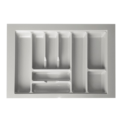 [TCT0307-800] Cutlery Tray Plastic White 800mm x 550mm x 55mm