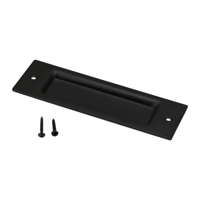 [THL0009-128] Recessed Black Barn Door Handle