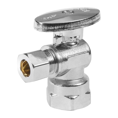 [7101-1238] 1/2" FIP x 3/8" OD 1/4 Turn Angle Stop Valve
