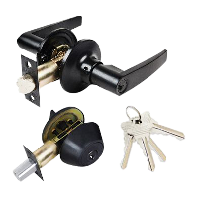 [LED07C] Combo Entry Lockset Lever Matte Black GTT 